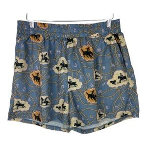 2 Fly Co. Sz XL Cowboy Western Print Athletic Shorts NWT